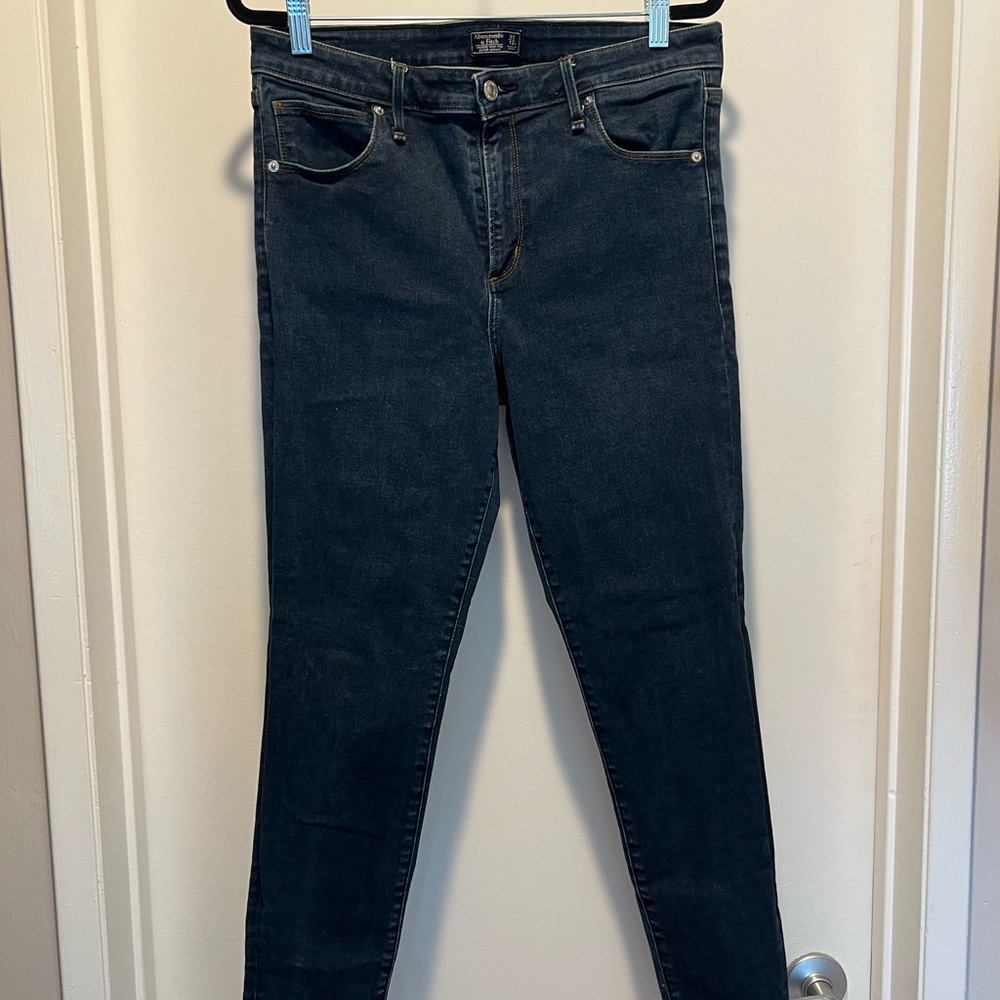 Abercrombie & Fitch Dark Wash Simone High Rise Super Skinny Jeans 31/12 regular